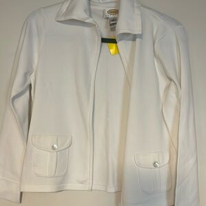 White jacket long sleeve. Petite size S nwot